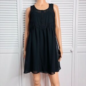 EXPRESS Black Babydoll Mini Dress Size Medium